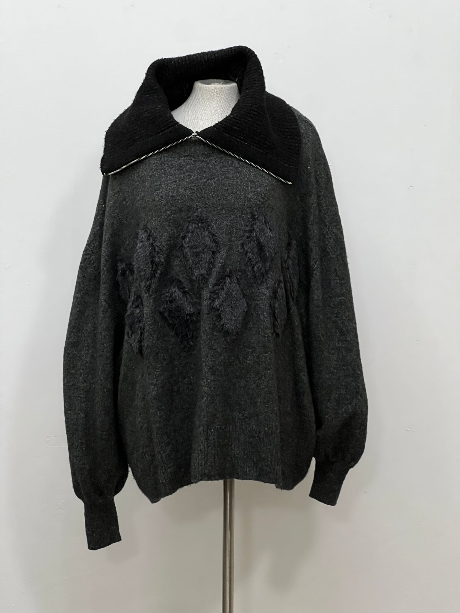 runway piece reworked jumper grey