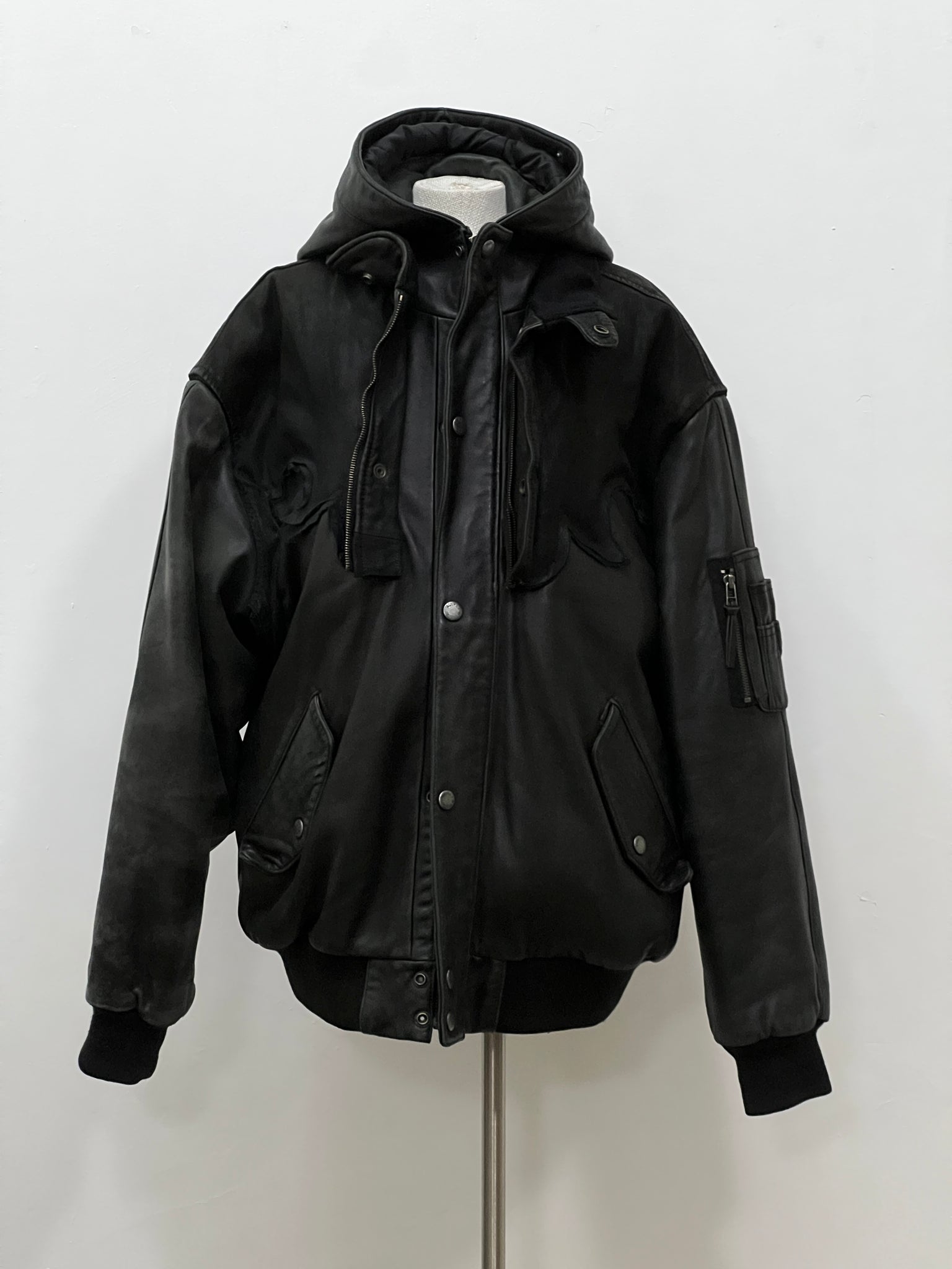 runway reworked leather jacket