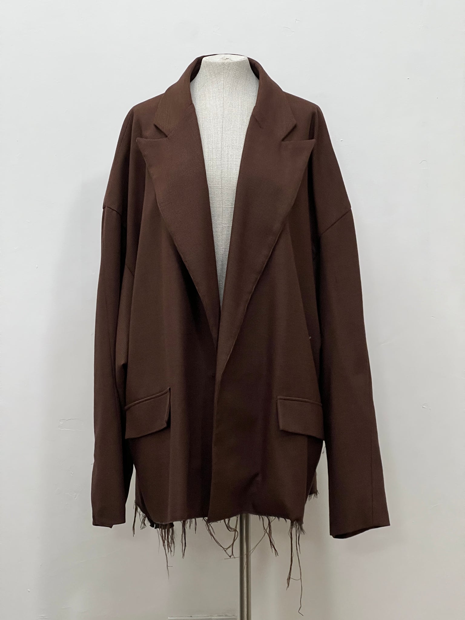 runway raw edge blazer