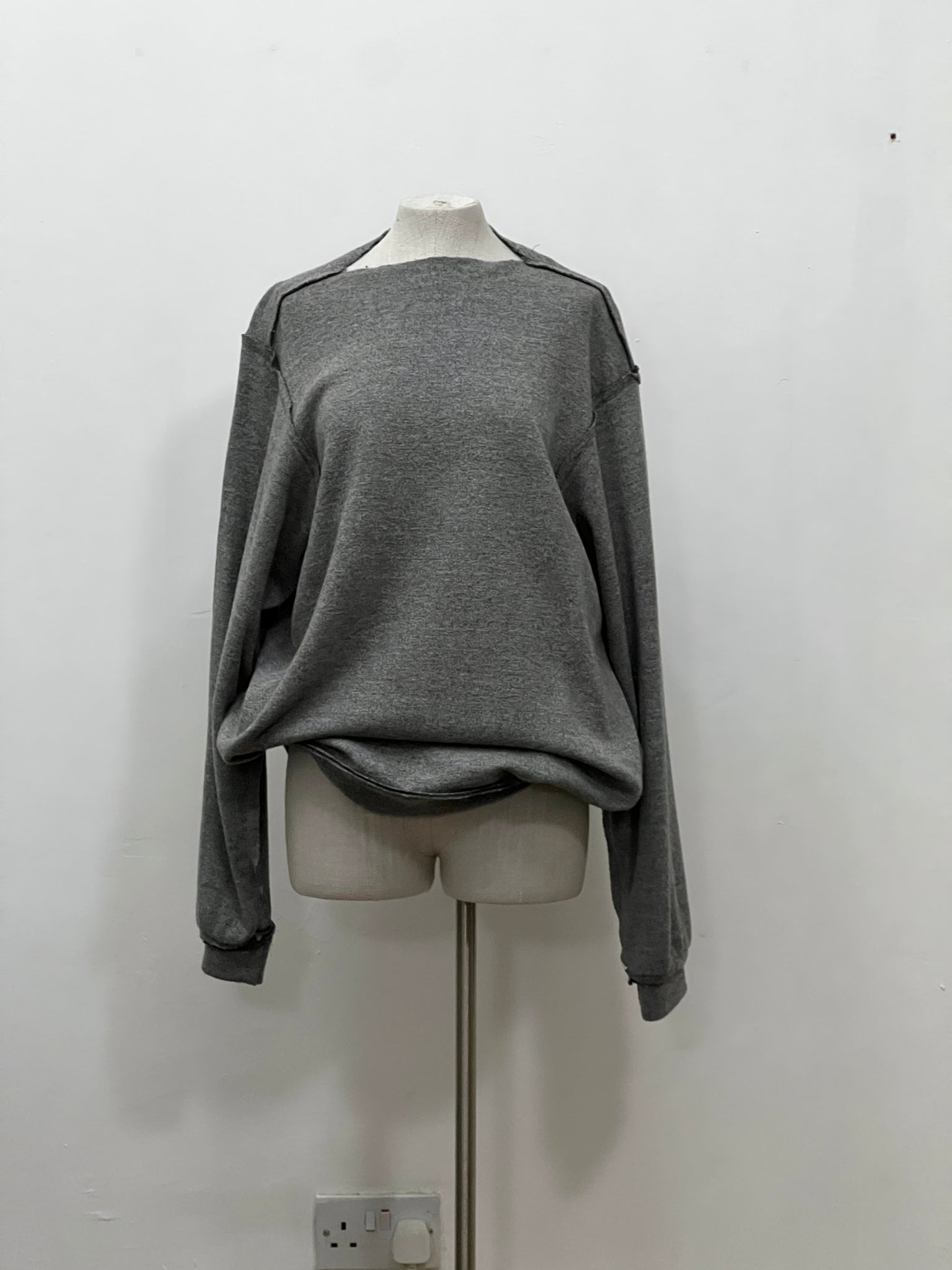 reworked wool jumper - grey