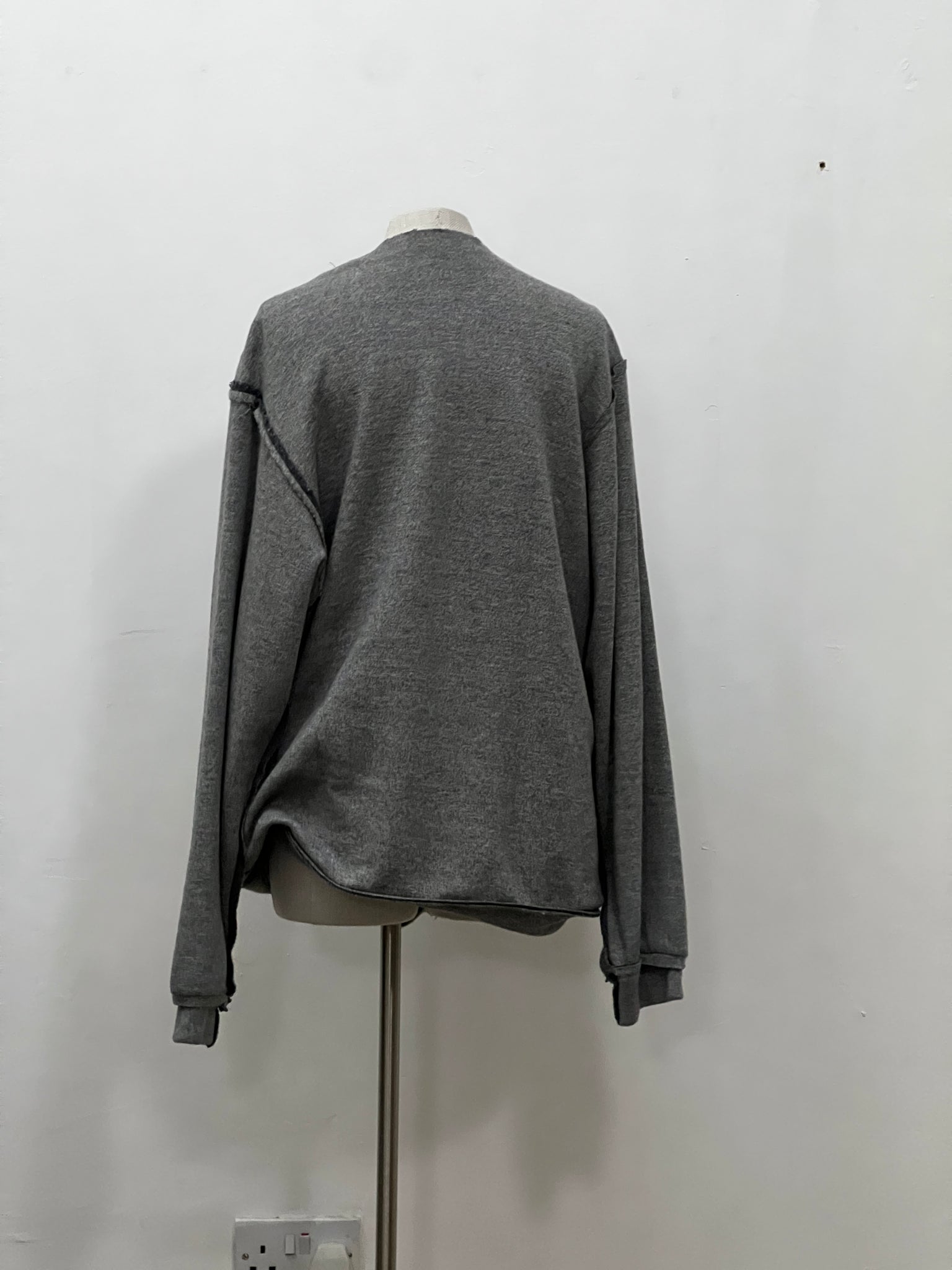 reworked wool jumper - grey