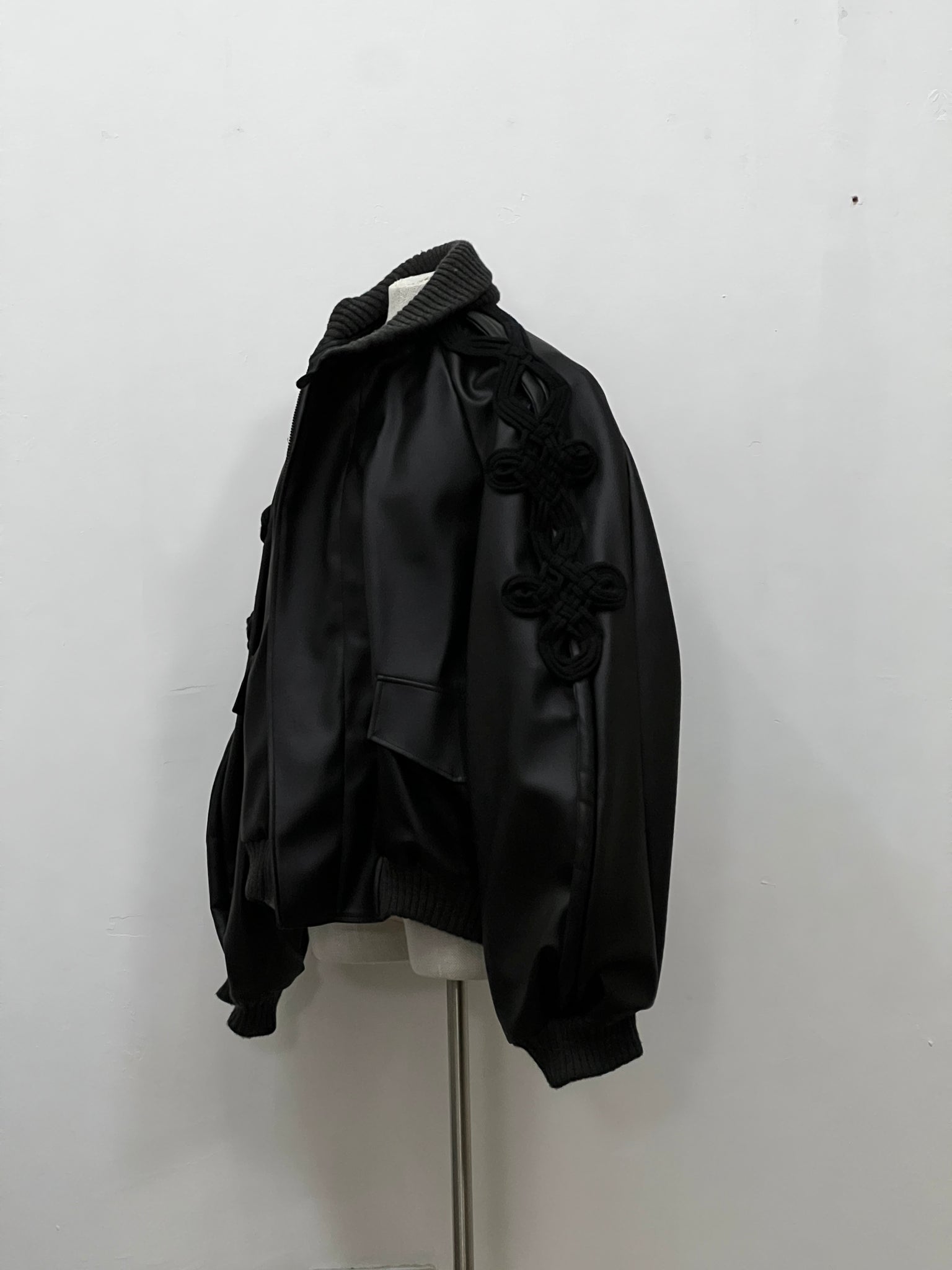 runway faux leather jacket