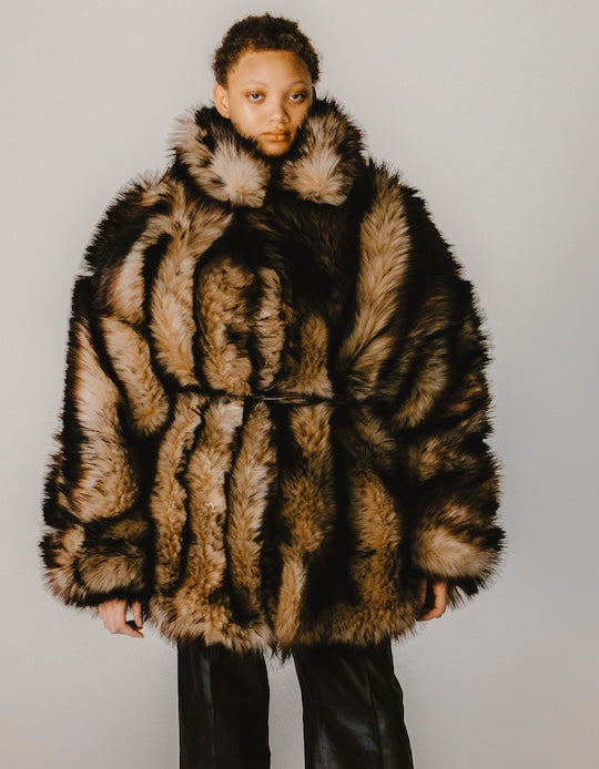 ROWS FAUX FUR COAT