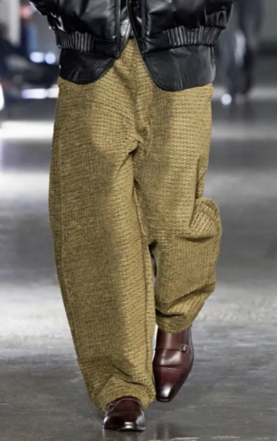 runway sample trousers - pattern velvet