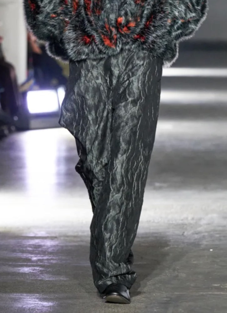 runway sample jaquard trousers
